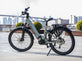 Electric bike with 'Himiway' branding on a city street background