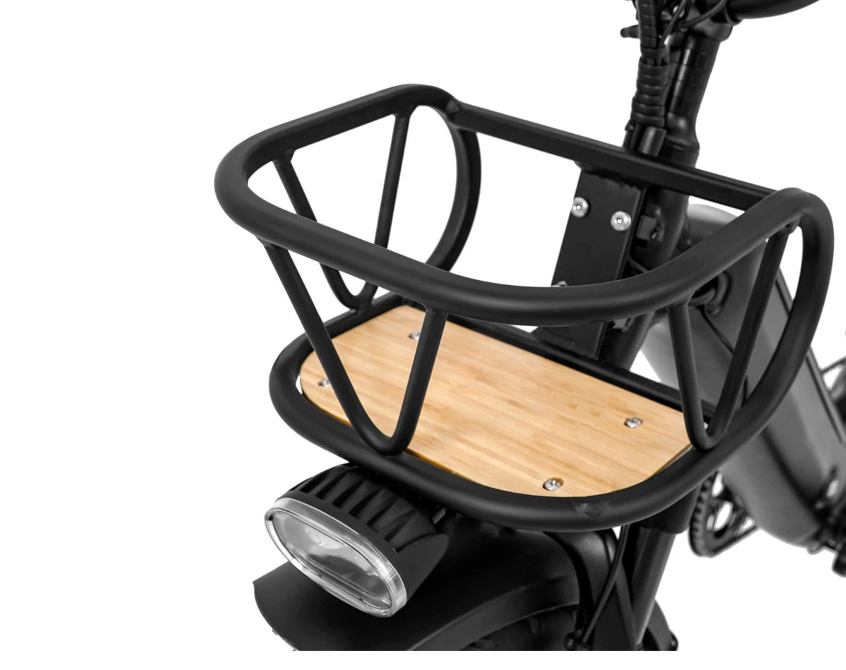 Electric moped bike front basket